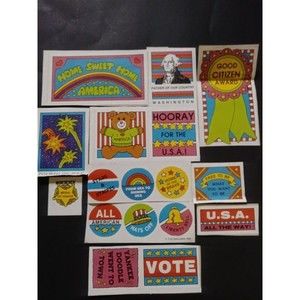 Vintage 1990's Lot of I love America USA Stickers